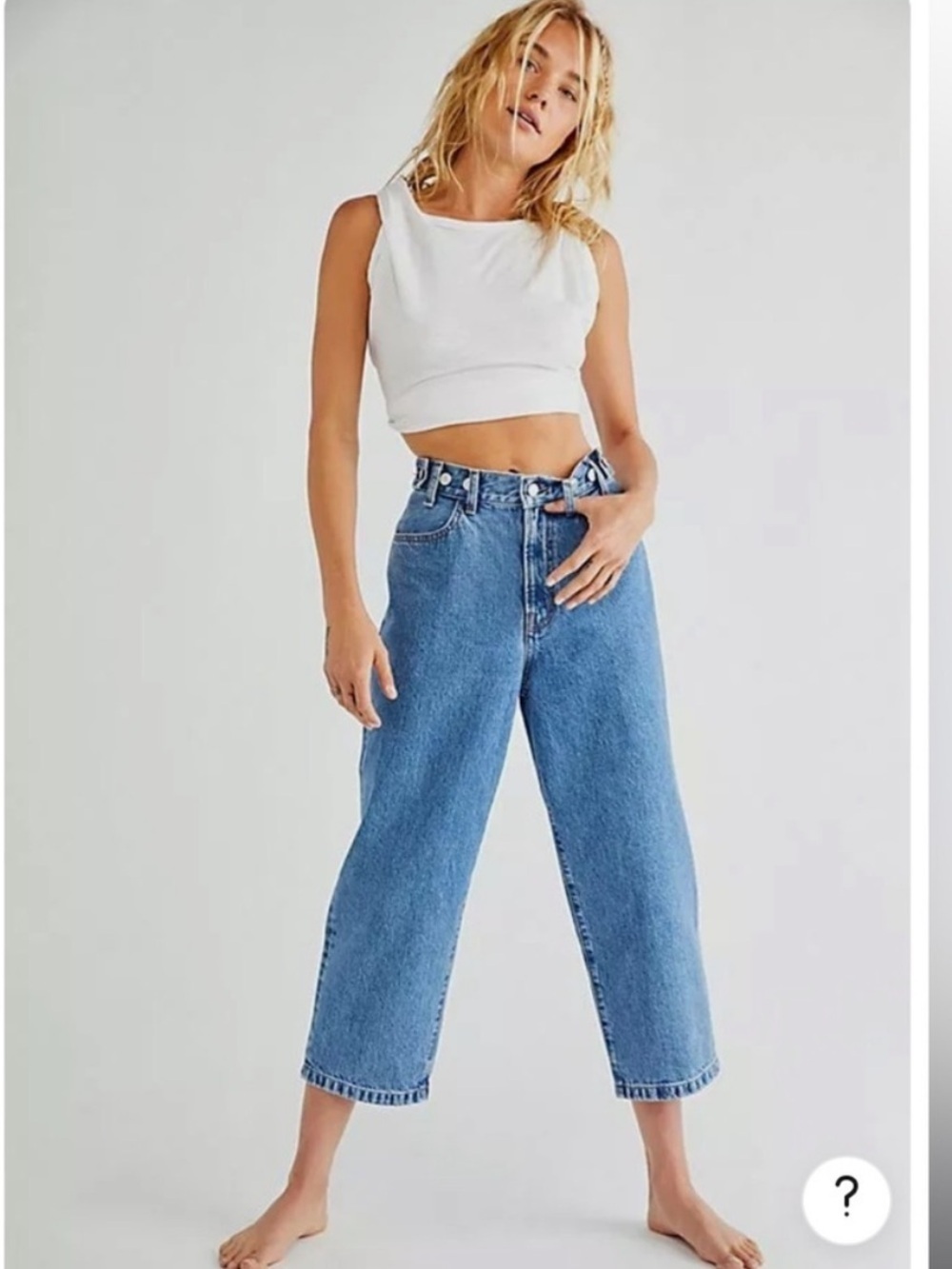 Free people Edwin Maiia Wide Leg Trouser Adjustable Waist Jeans XS